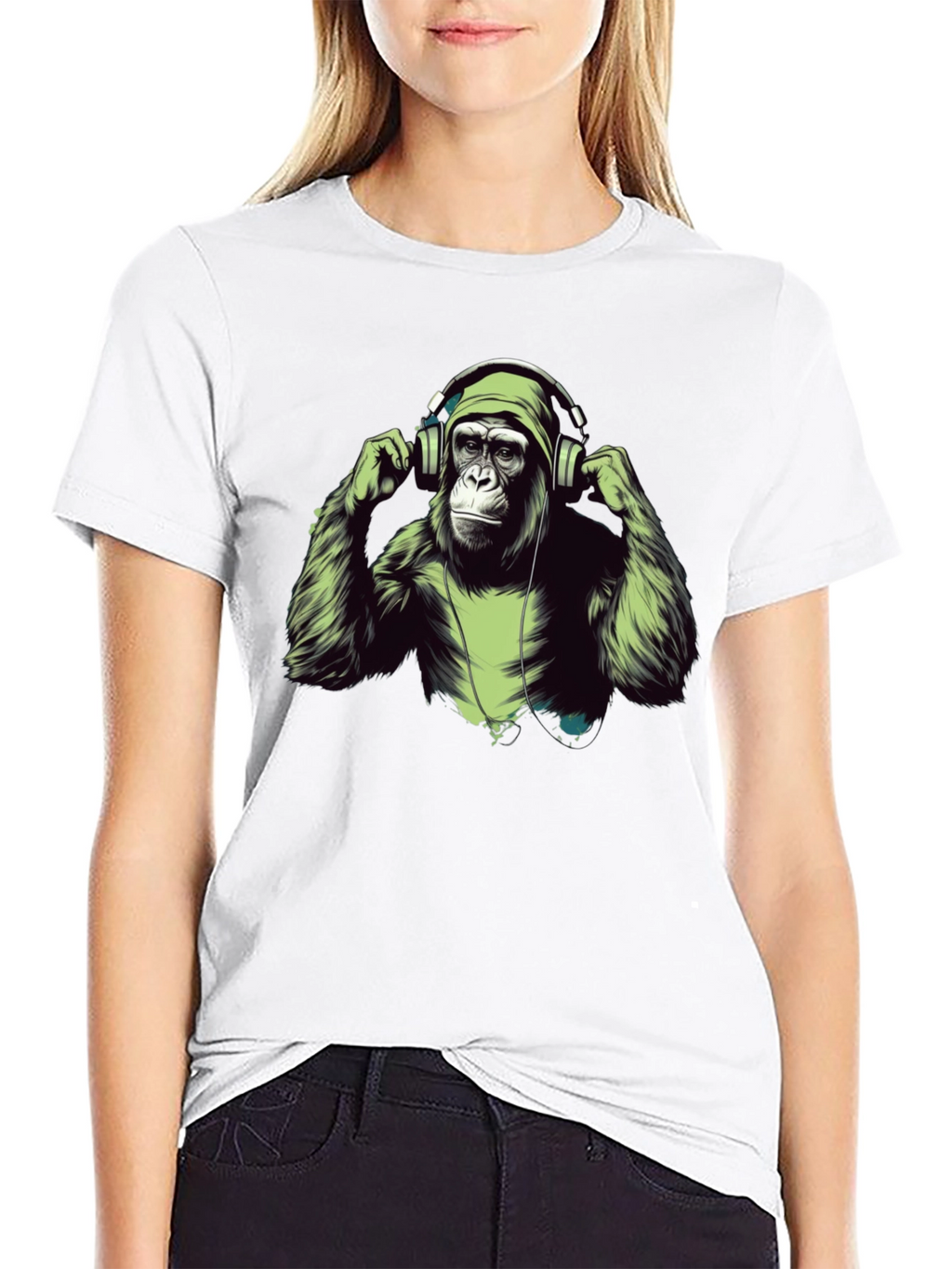Cool Ape Headphones Graphic T-Shirt