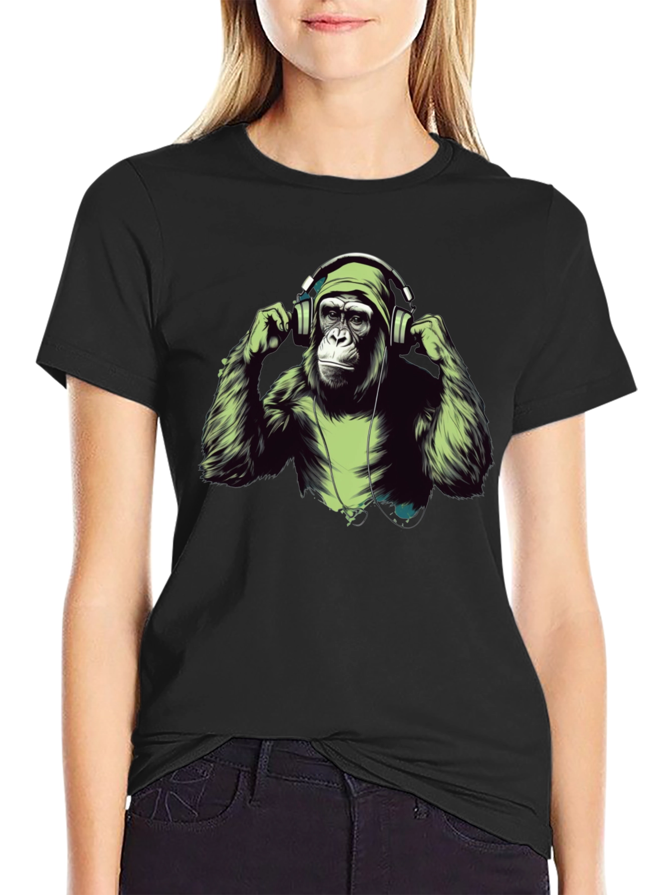 Cool Ape Headphones Graphic T-Shirt