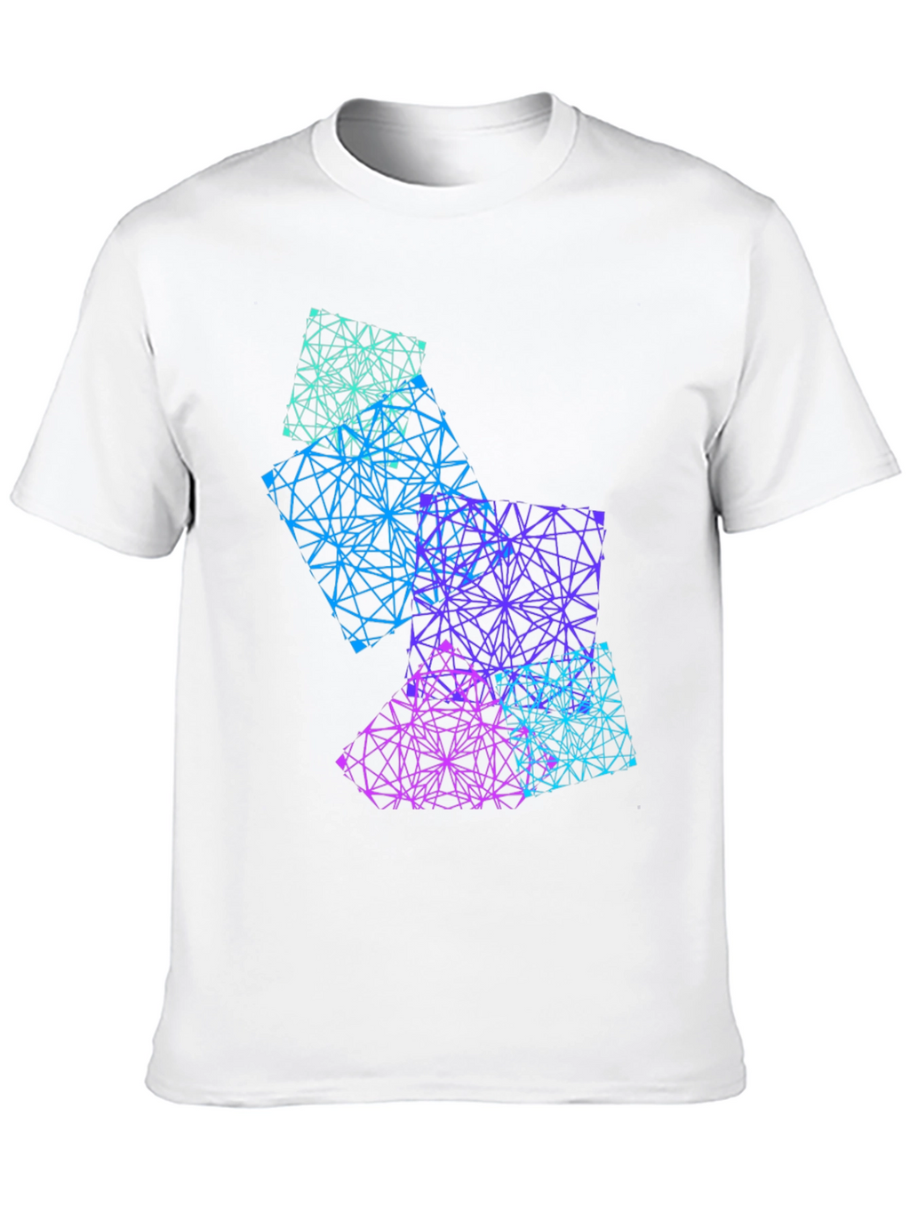 Geometric Gradient Graphic Tee - Mens Black T-Shirt