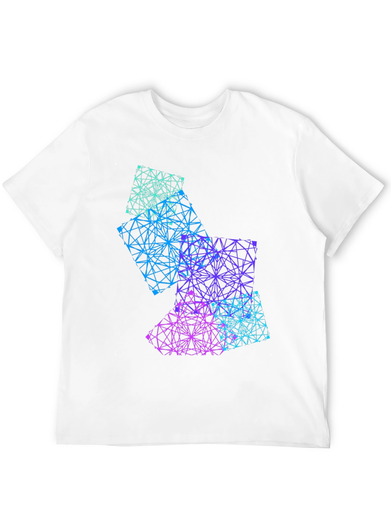 Geometric Gradient Graphic Tee - Mens Black T-Shirt