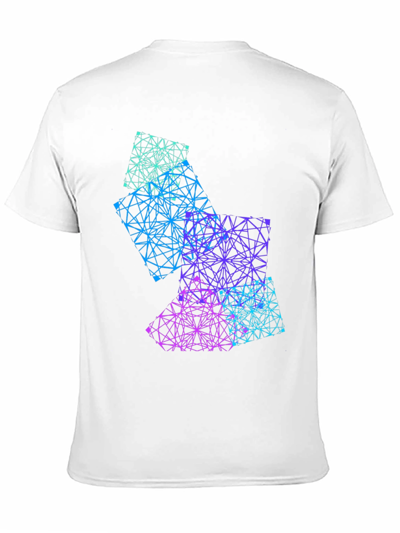 Geometric Gradient Graphic Tee - Mens Black T-Shirt
