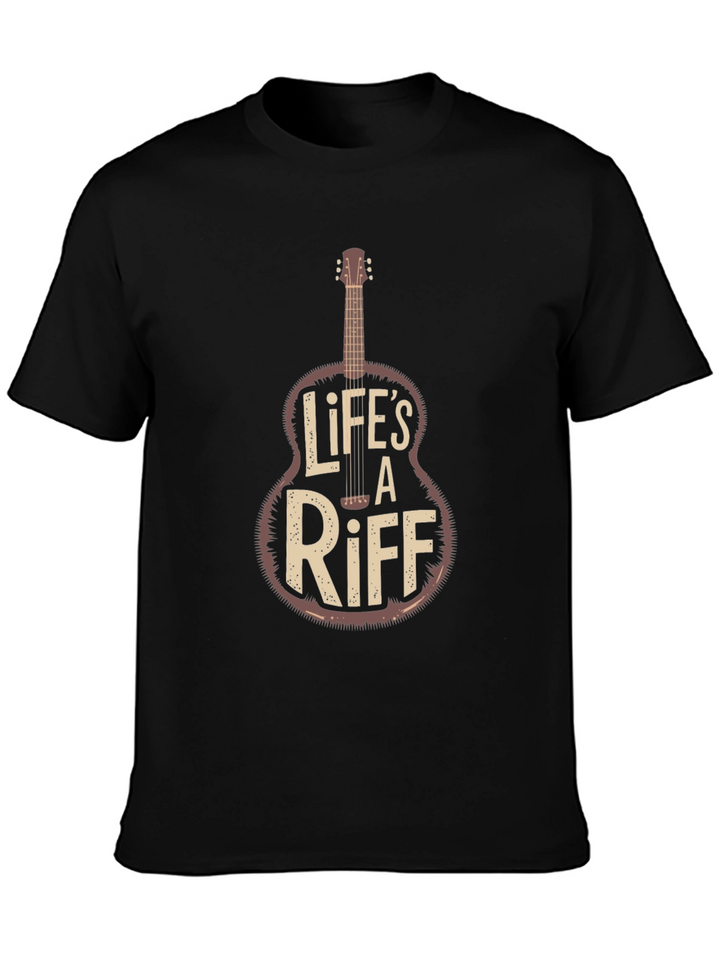Lifes a Riff Guitar Graphic Tee - Black