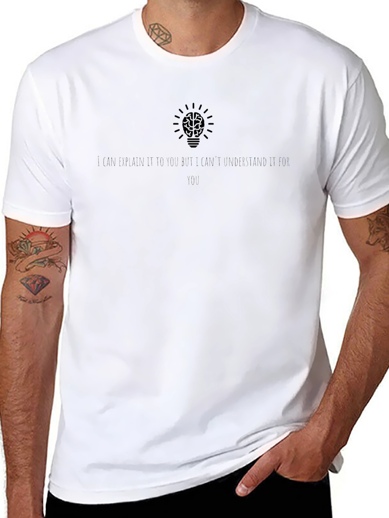 Brain Light Bulb T-Shirt - I Can Explain it...