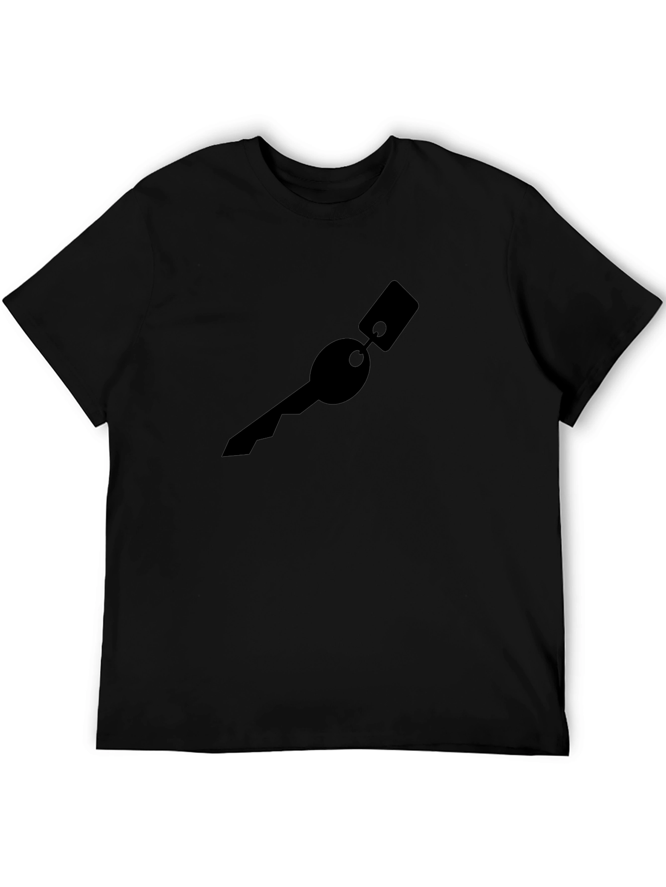 Key Graphic Black T-Shirt - Modern Style