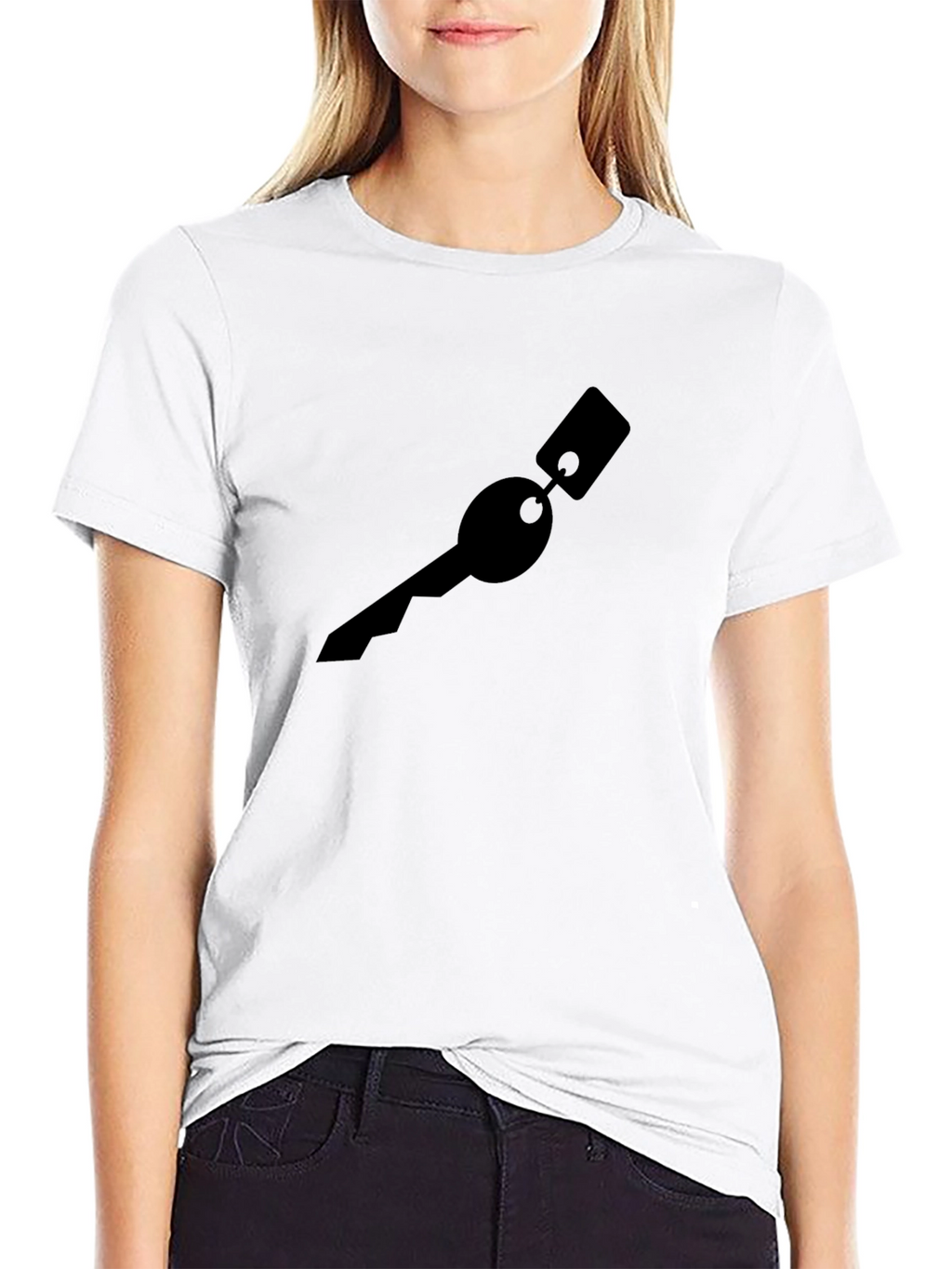 Key Graphic Black T-Shirt - Modern Style