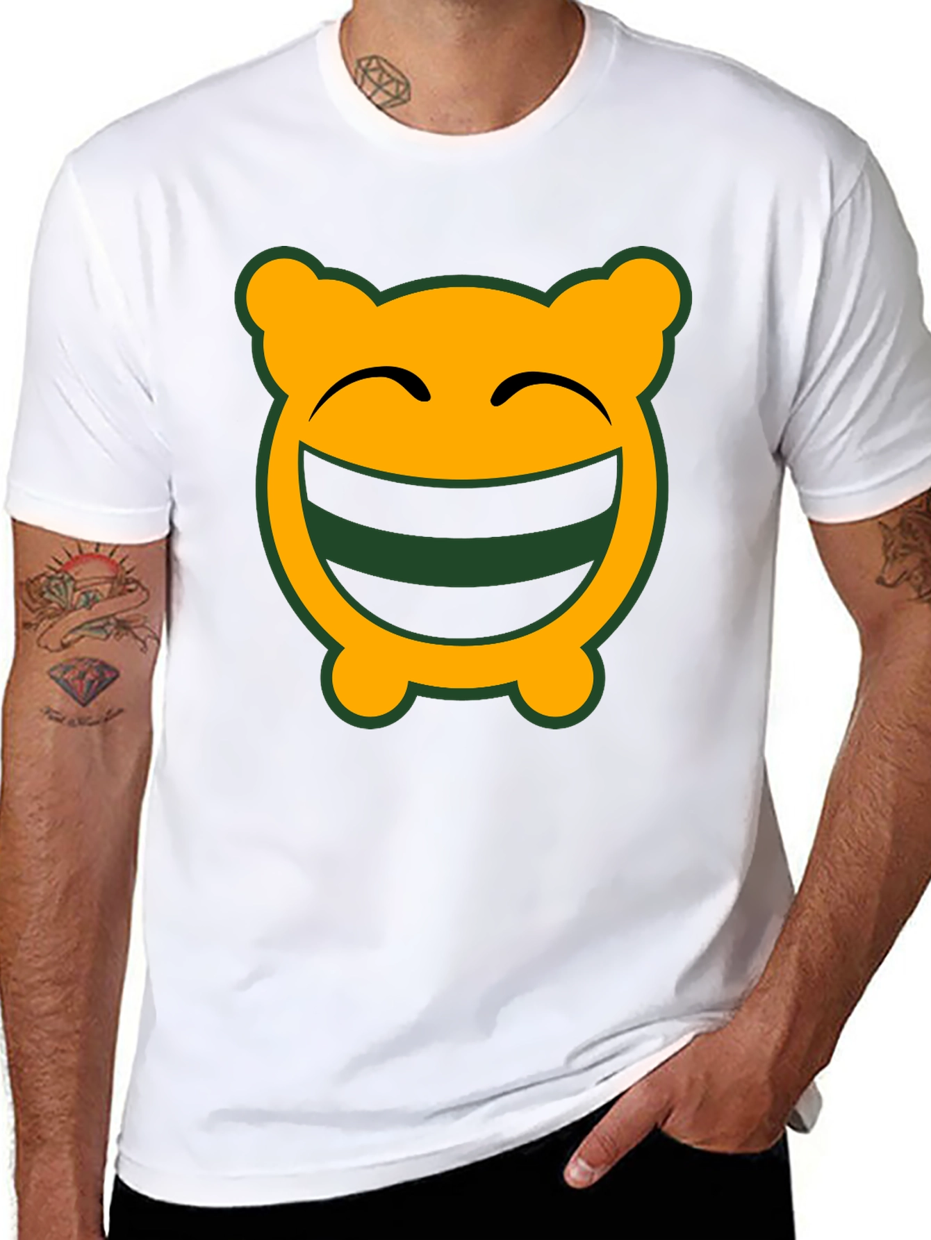 Funny Face Graphic Tee - Black