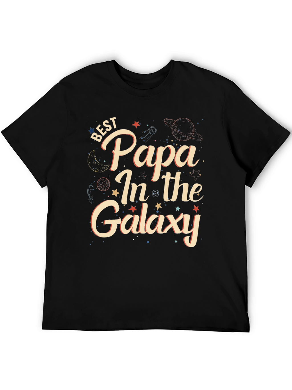 Best Papa In The Galaxy Graphic T-Shirt