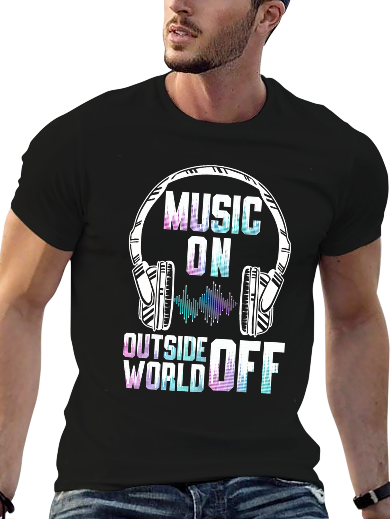 Music On World Off Graphic Tee