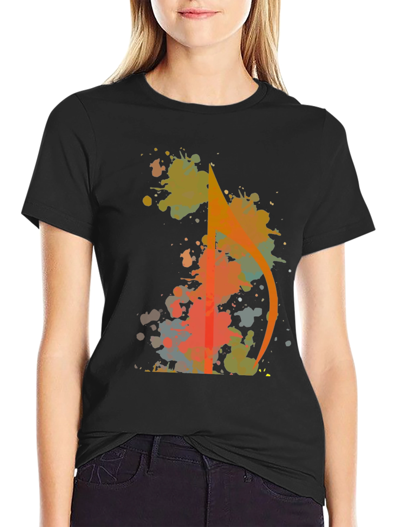 Abstract Arrow Splatter Graphic Tee