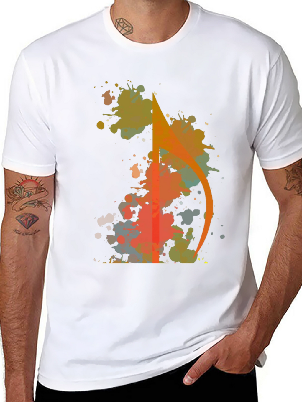 Abstract Arrow Splatter Graphic Tee