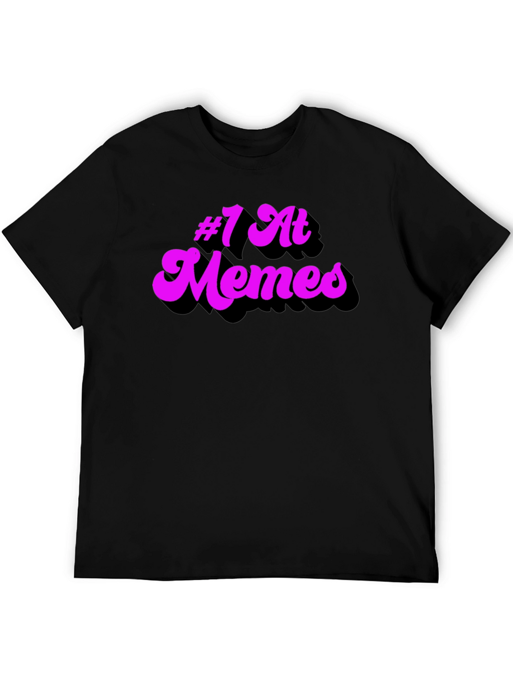 #1 at Memes Graphic T-Shirt - Black Cotton Tee