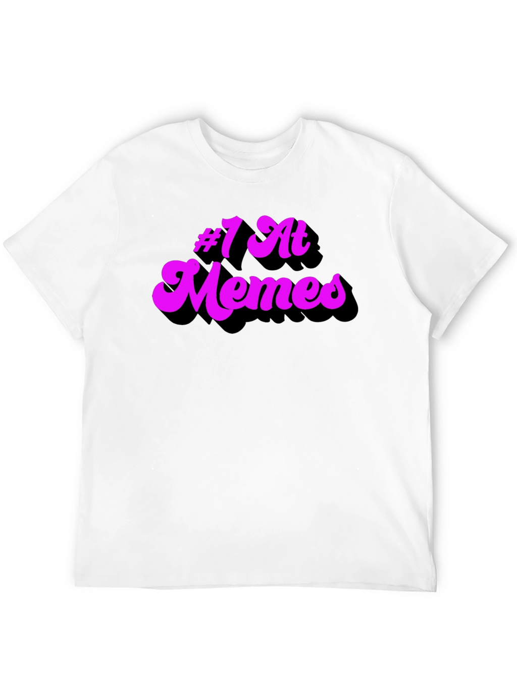 #1 at Memes Graphic T-Shirt - Black Cotton Tee