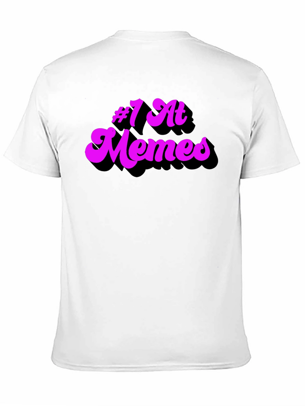 #1 at Memes Graphic T-Shirt - Black Cotton Tee