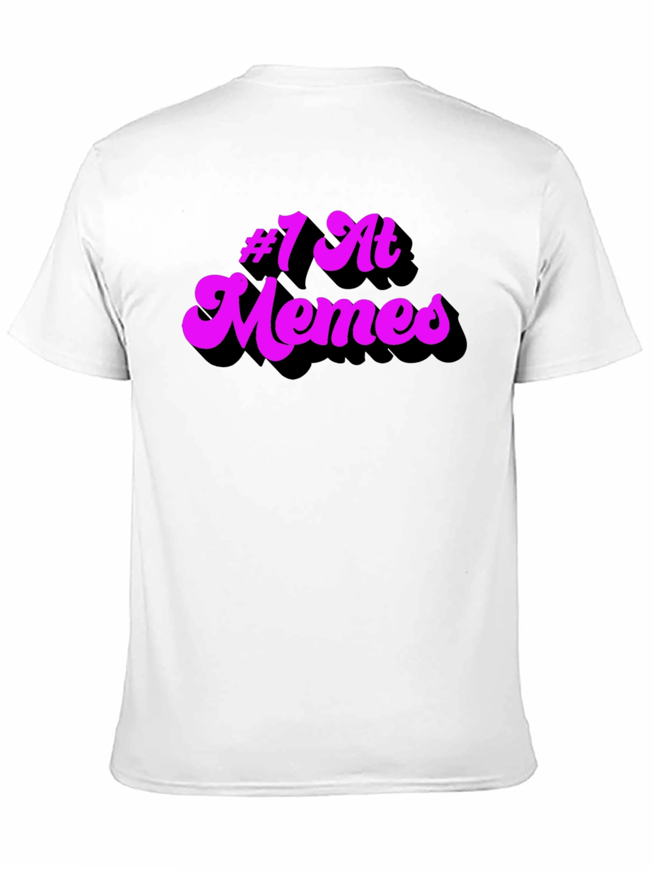 #1 at Memes Graphic T-Shirt - Black Cotton Tee