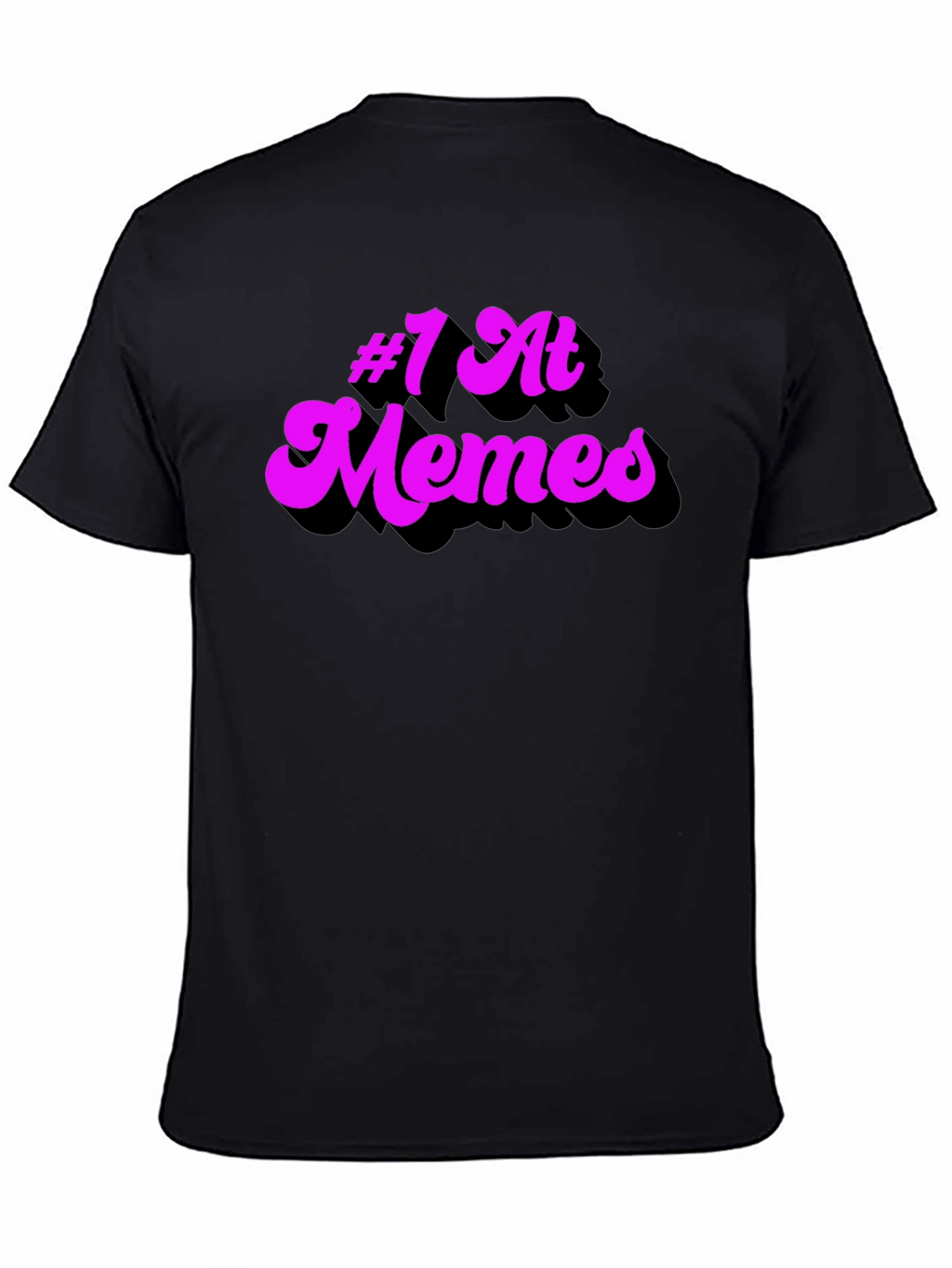 #1 at Memes Graphic T-Shirt - Black Cotton Tee
