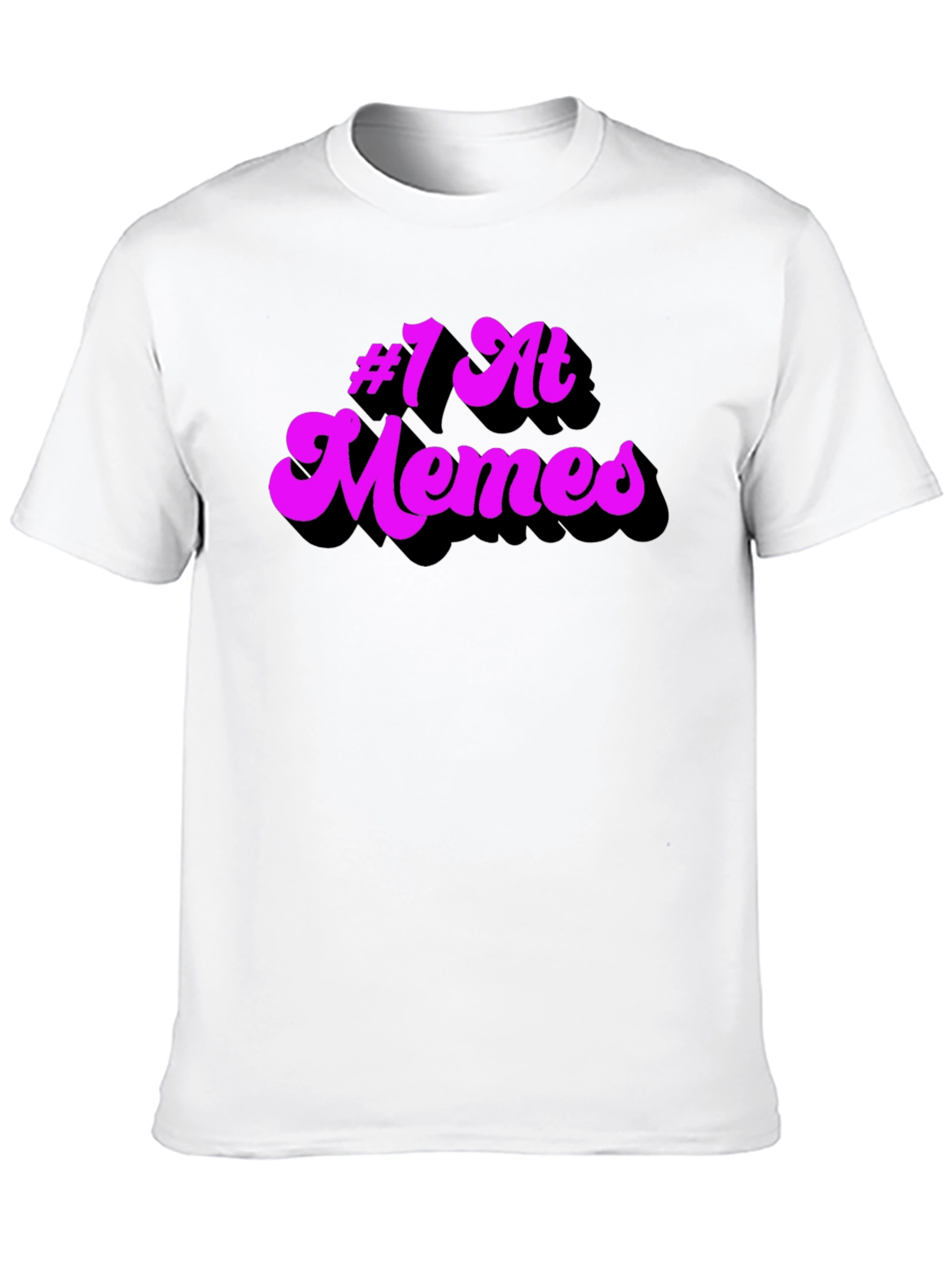 #1 at Memes Graphic T-Shirt - Black Cotton Tee