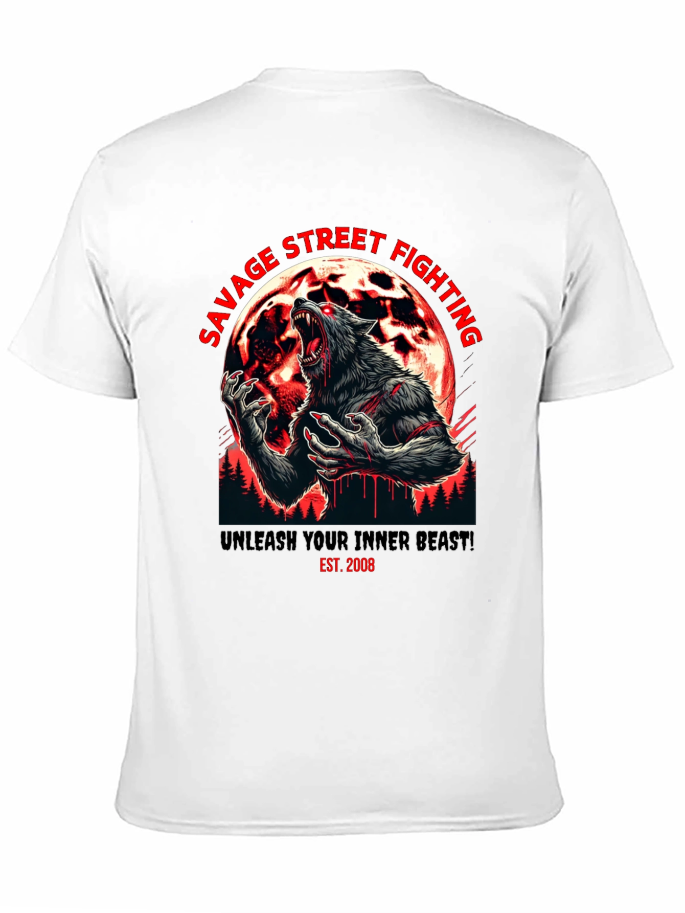 Savage Street Fighting Wolf T-Shirt
