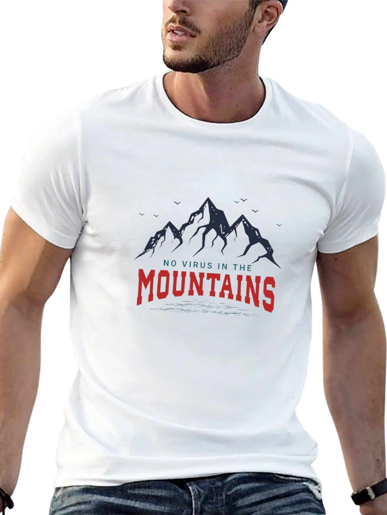Mountains Graphic Tee - No Virus In The Mountains