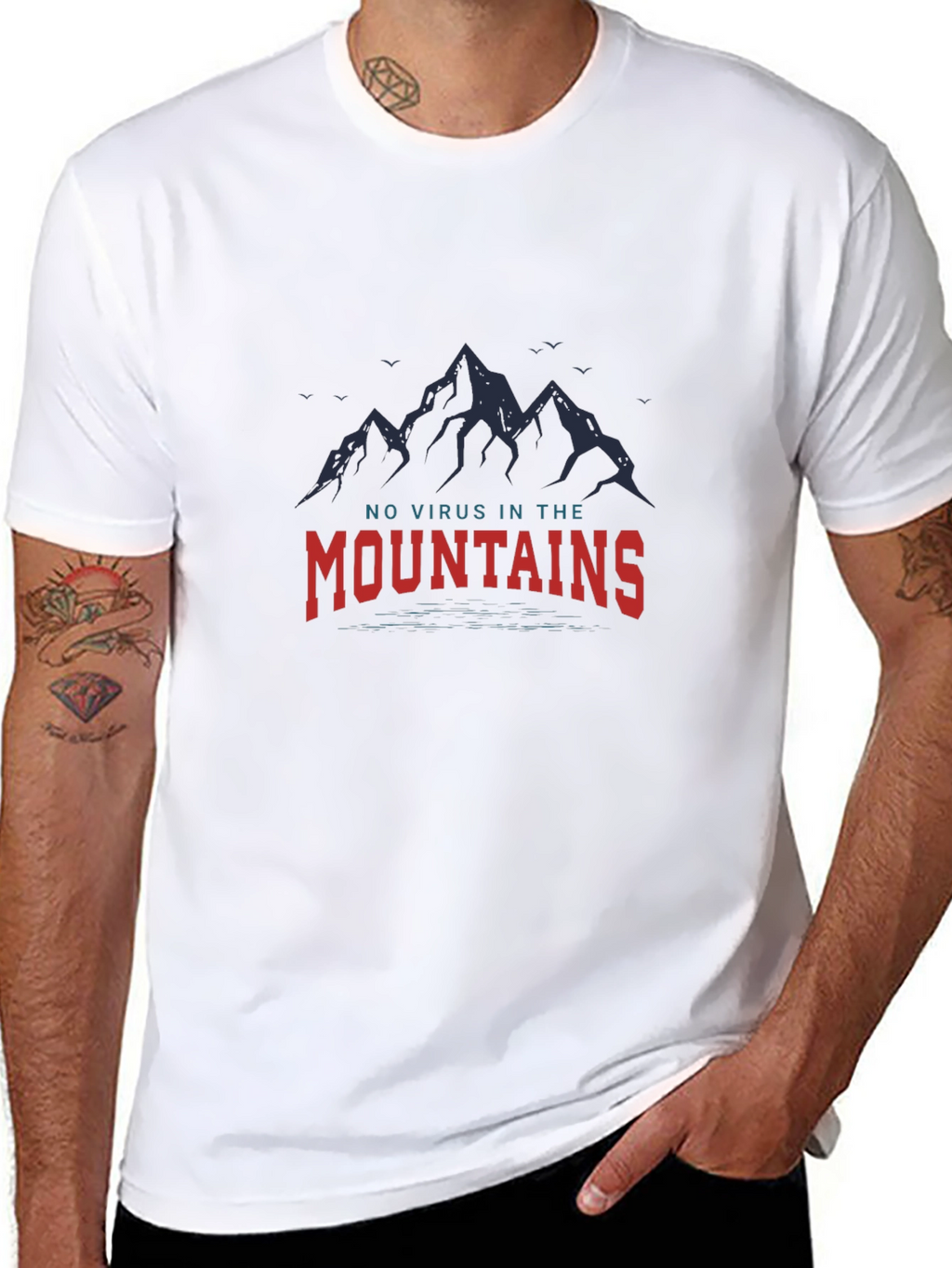 Mountains Graphic Tee - No Virus In The Mountains