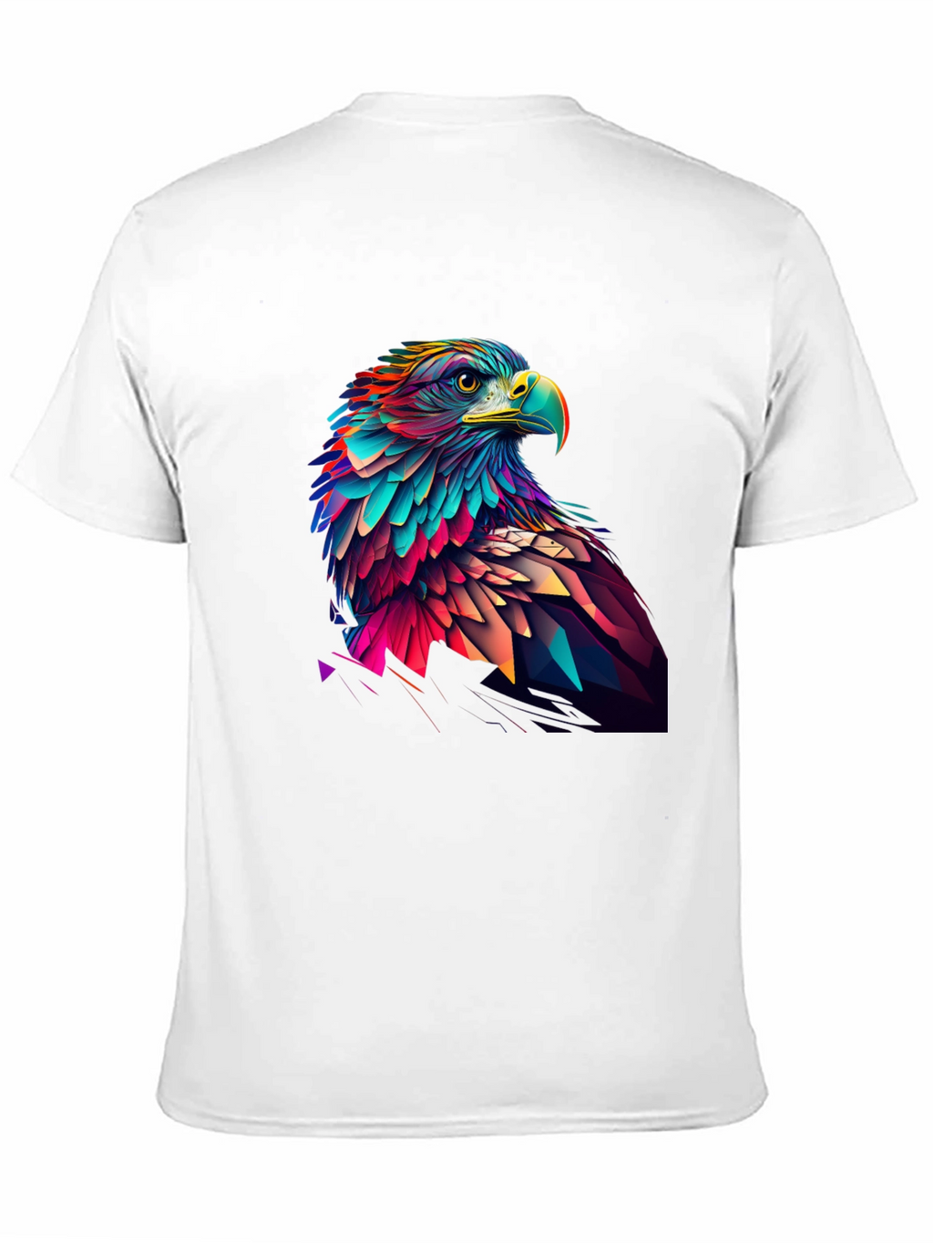 Geometric Eagle Graphic Tee - Black