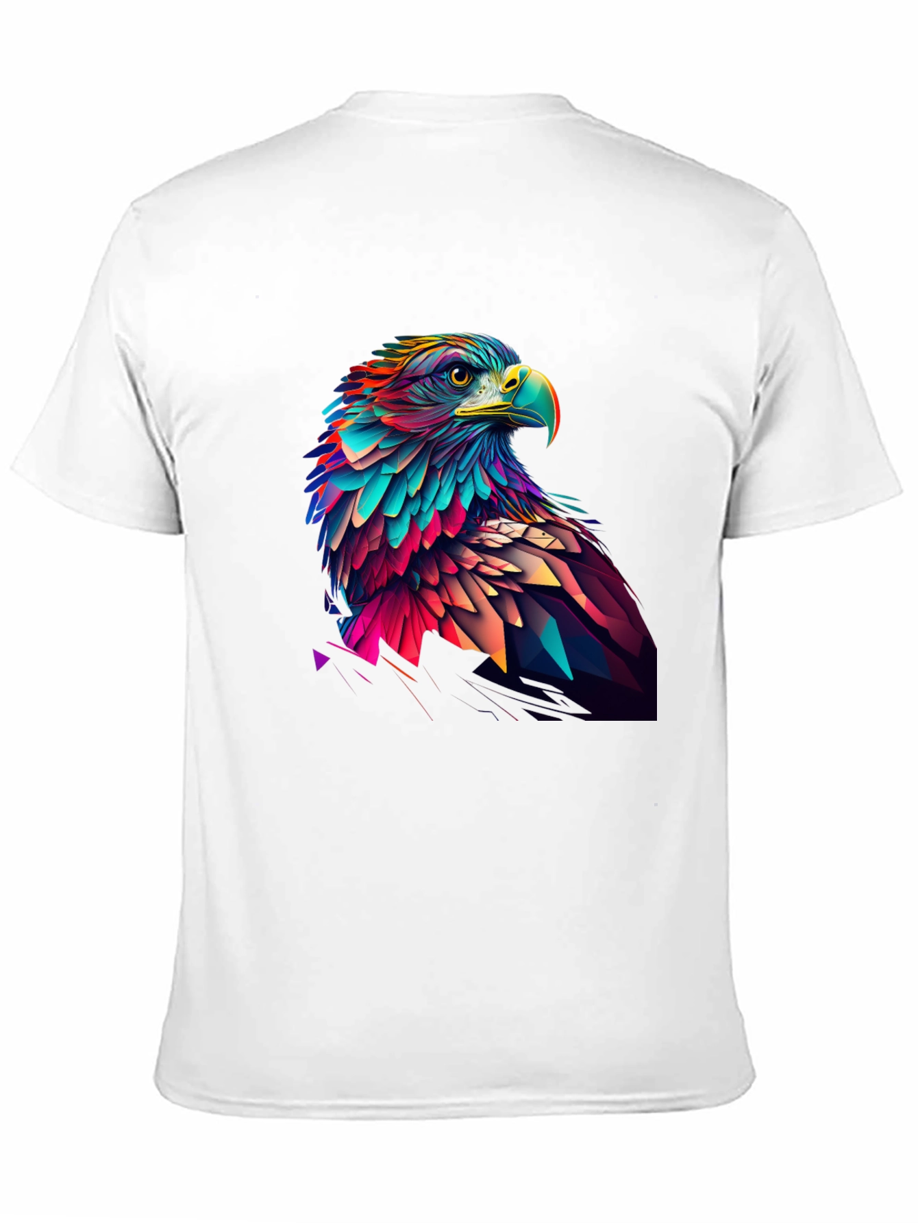 Geometric Eagle Graphic Tee - Black