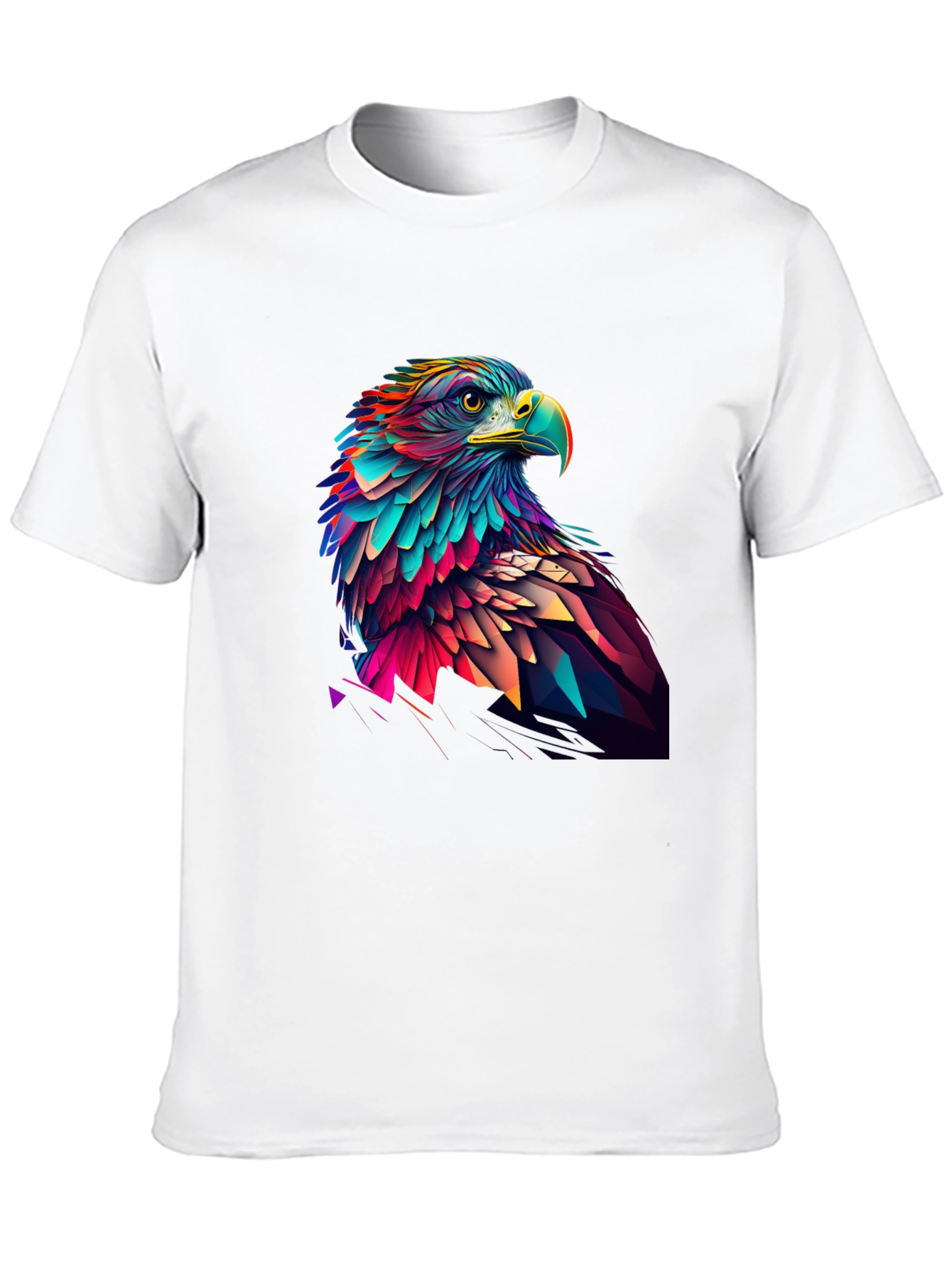Geometric Eagle Graphic Tee - Black
