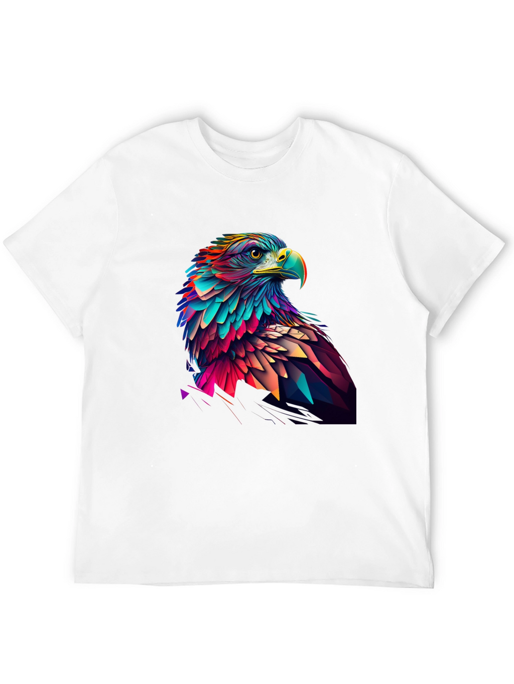 Geometric Eagle Graphic Tee - Black