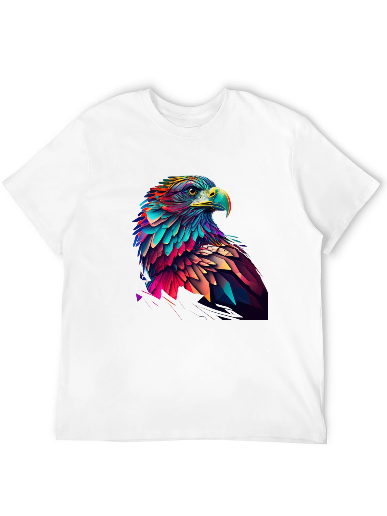 Geometric Eagle Graphic Tee - Black