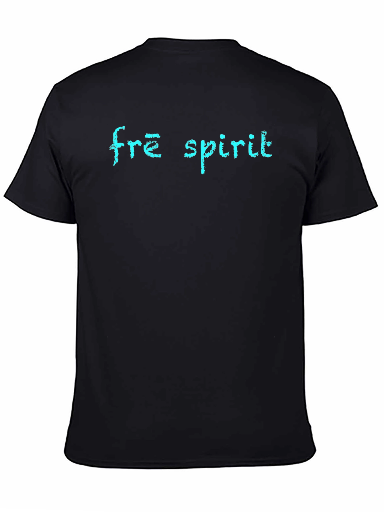 Free Spirit Graphic Print Black T-Shirt