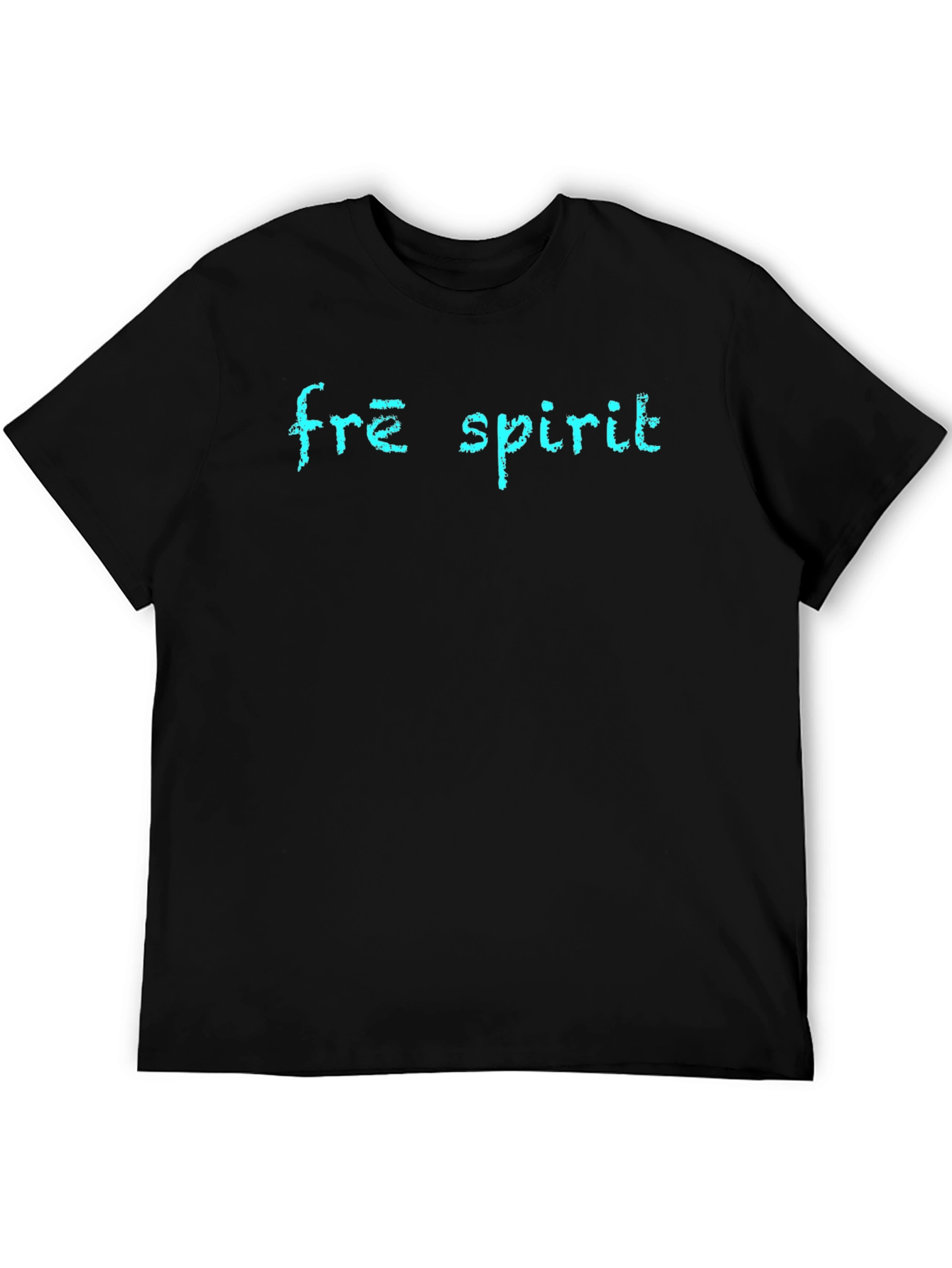 Free Spirit Graphic Print Black T-Shirt