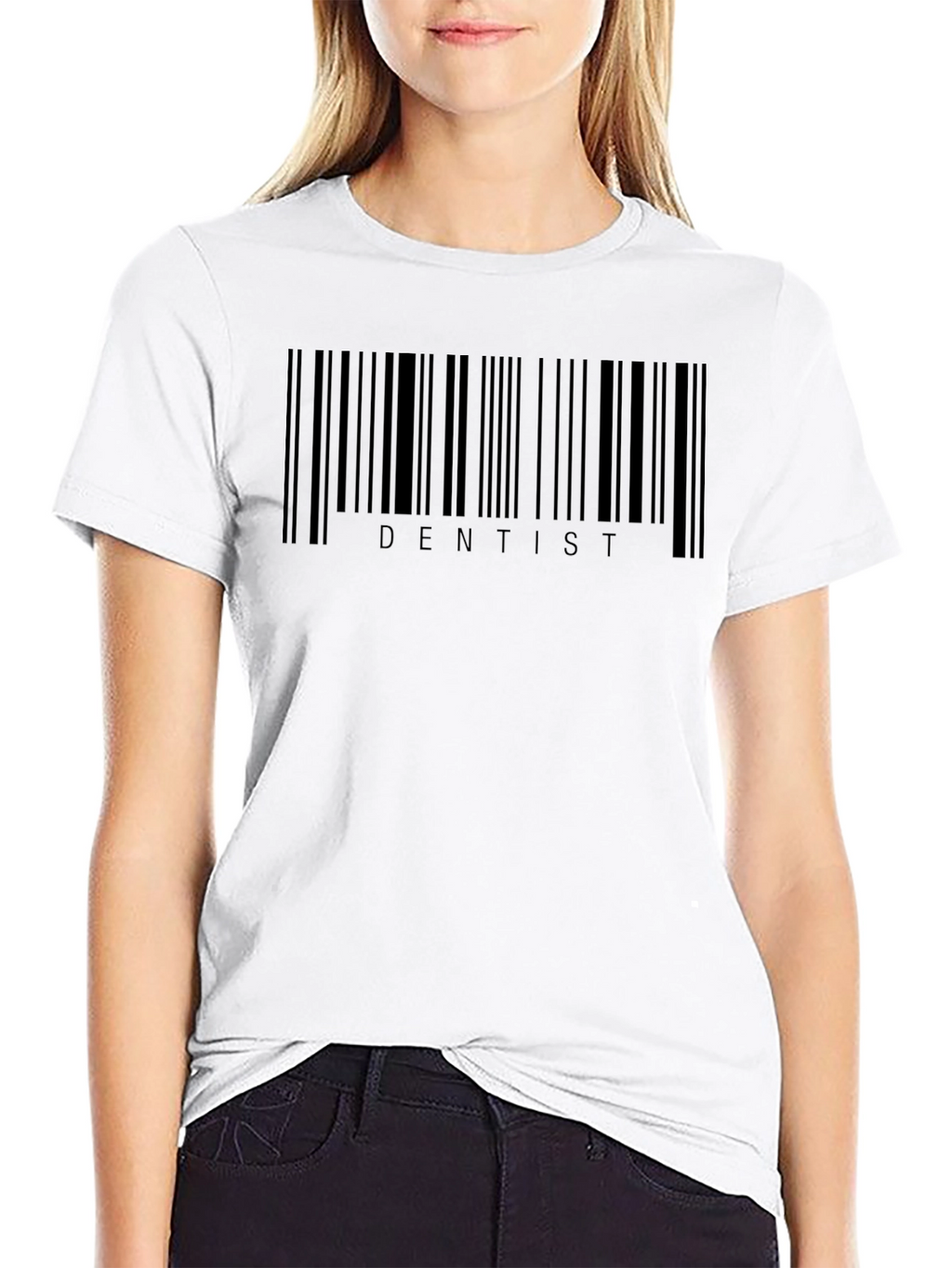 Dentist Barcode Mens Black T-Shirt