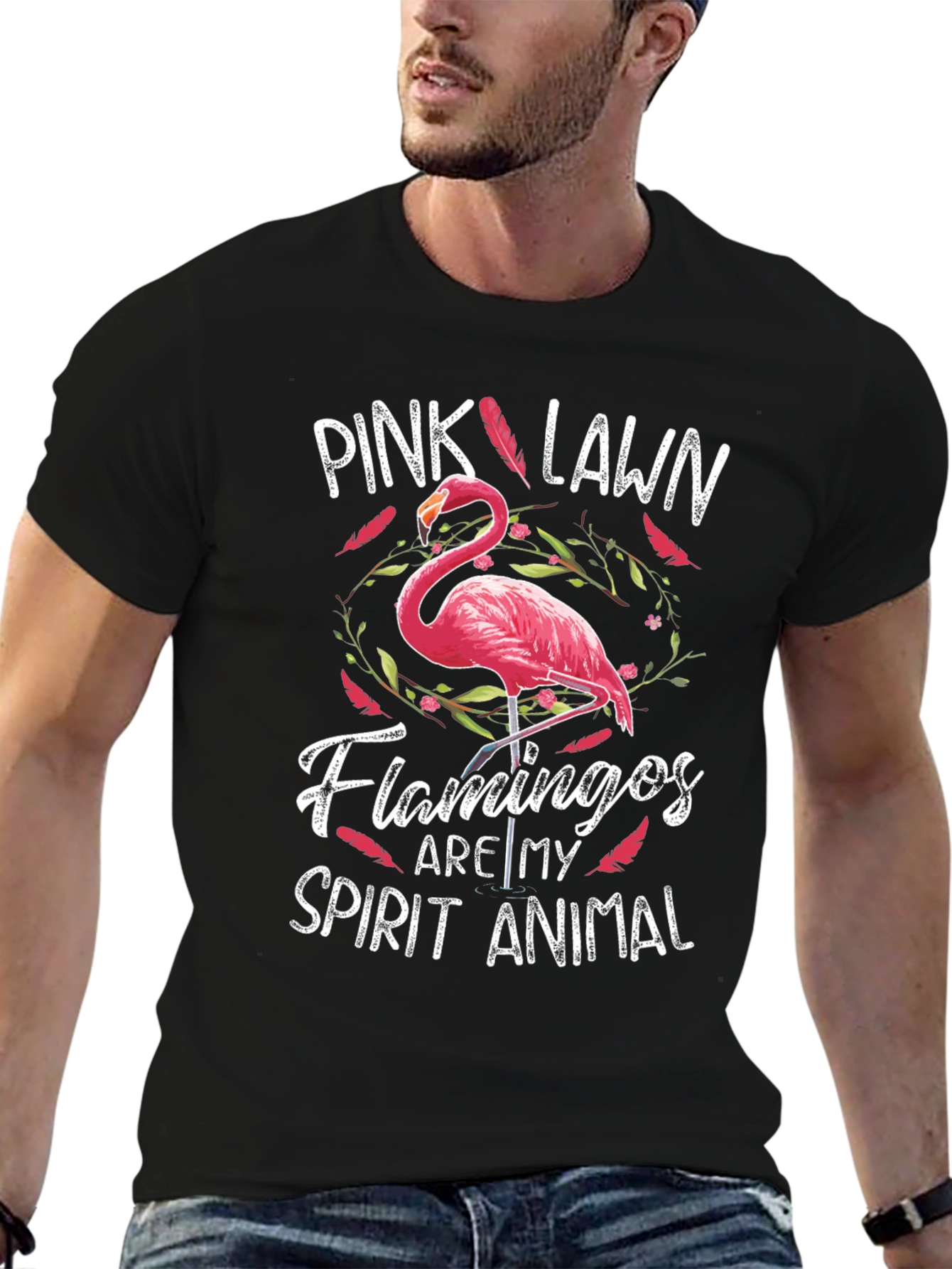 Pink Lawn Flamingos Spirit Animal T-Shirt