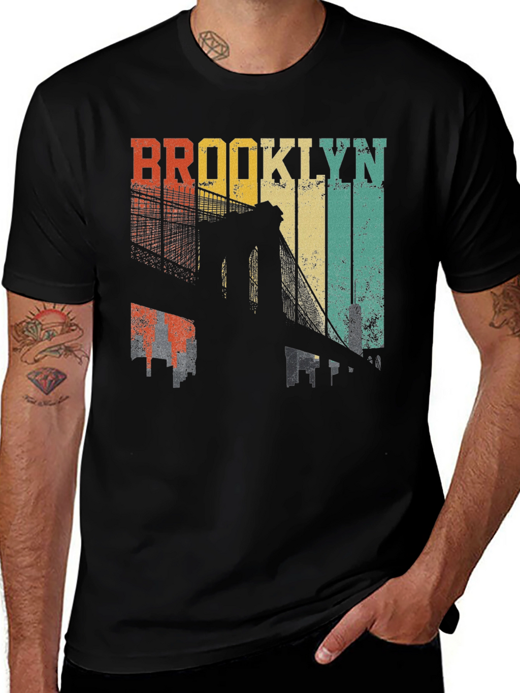 Brooklyn Bridge Retro Graphic T-Shirt