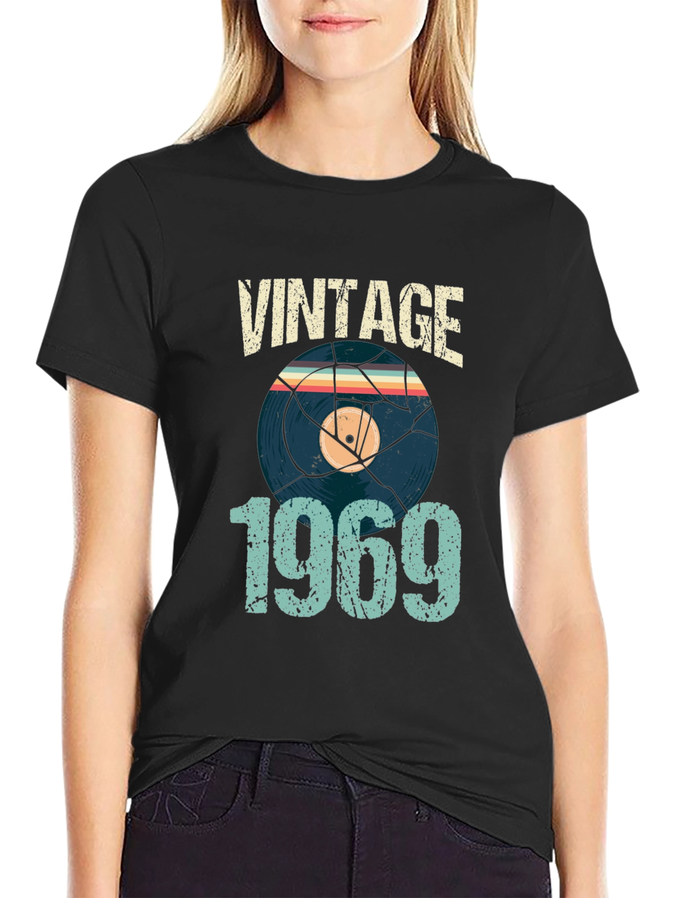 Vintage 1969 Vinyl Record T-Shirt