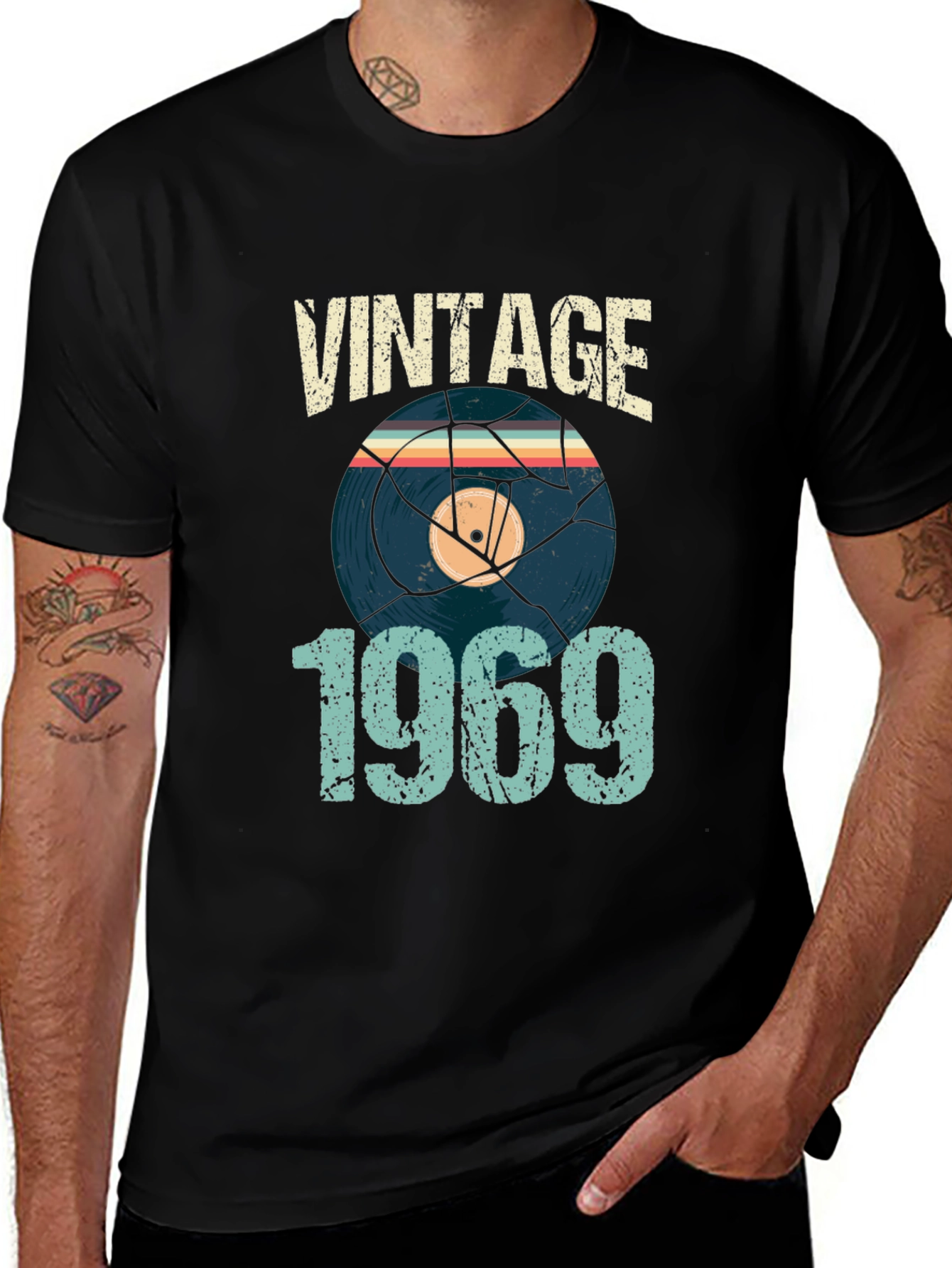 Vintage 1969 Vinyl Record T-Shirt