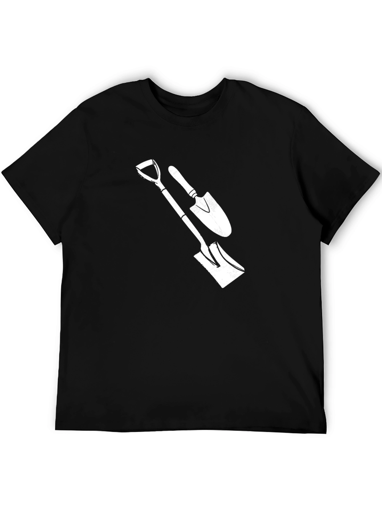 Novelty T-Shirt with Gardening Shovel and Trowel Design