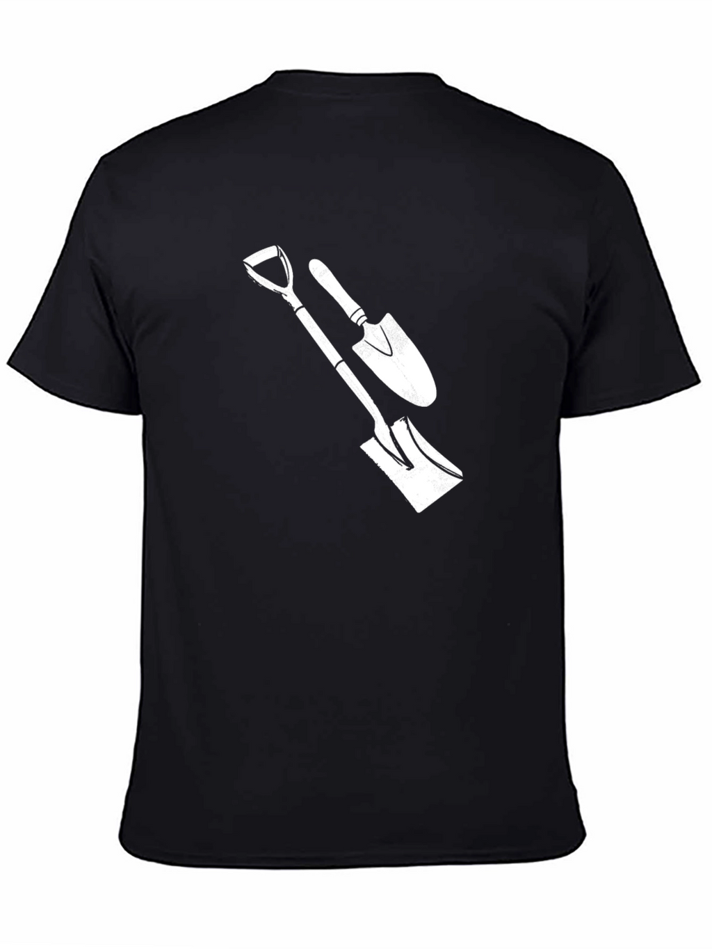 Novelty T-Shirt with Gardening Shovel and Trowel Design