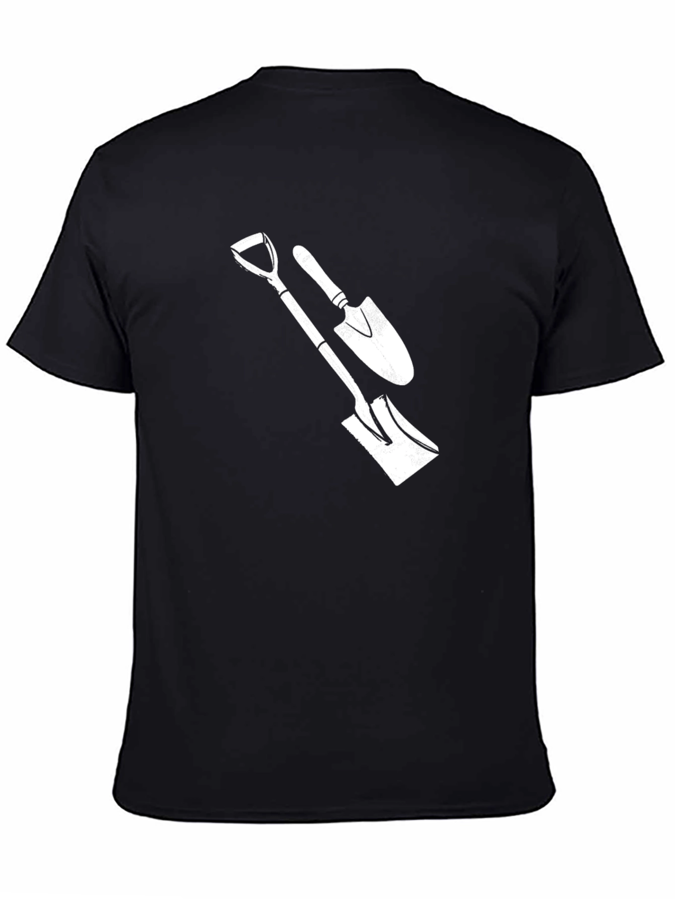 Novelty T-Shirt with Gardening Shovel and Trowel Design