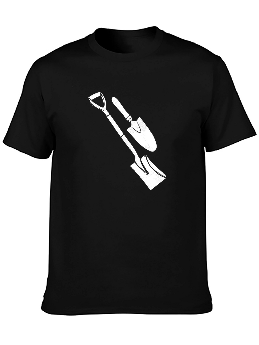 Novelty T-Shirt with Gardening Shovel and Trowel Design