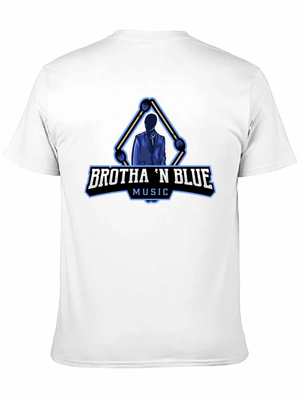 Brotha N Blue Music Black T-Shirt