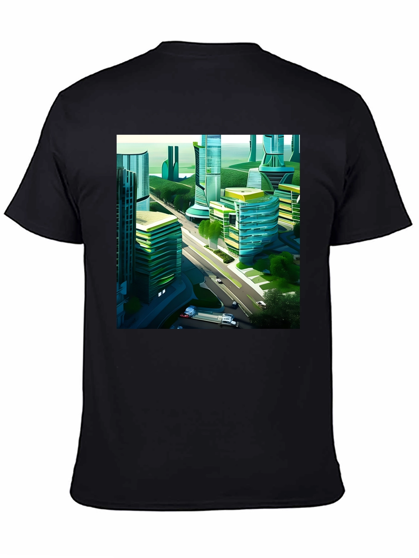 Futuristic Cityscape Graphic Tee