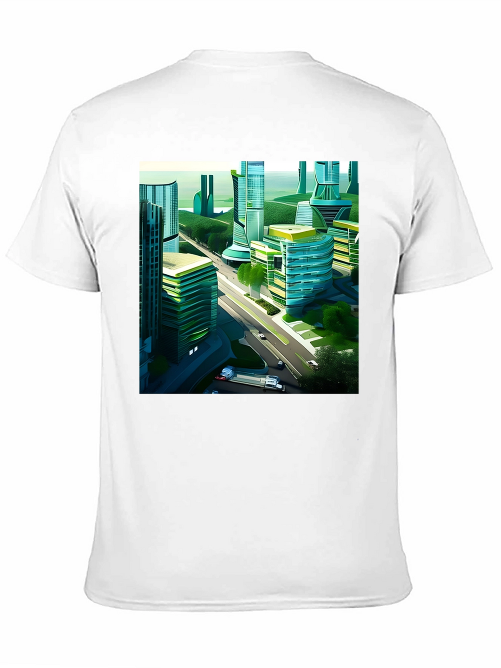 Futuristic Cityscape Graphic Tee