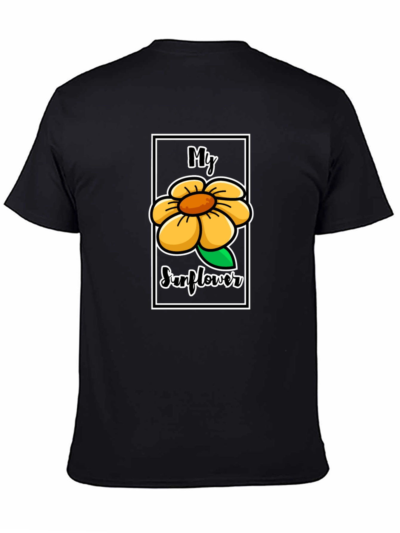 My Sunflower Graphic Tee - Unisex Black T-Shirt