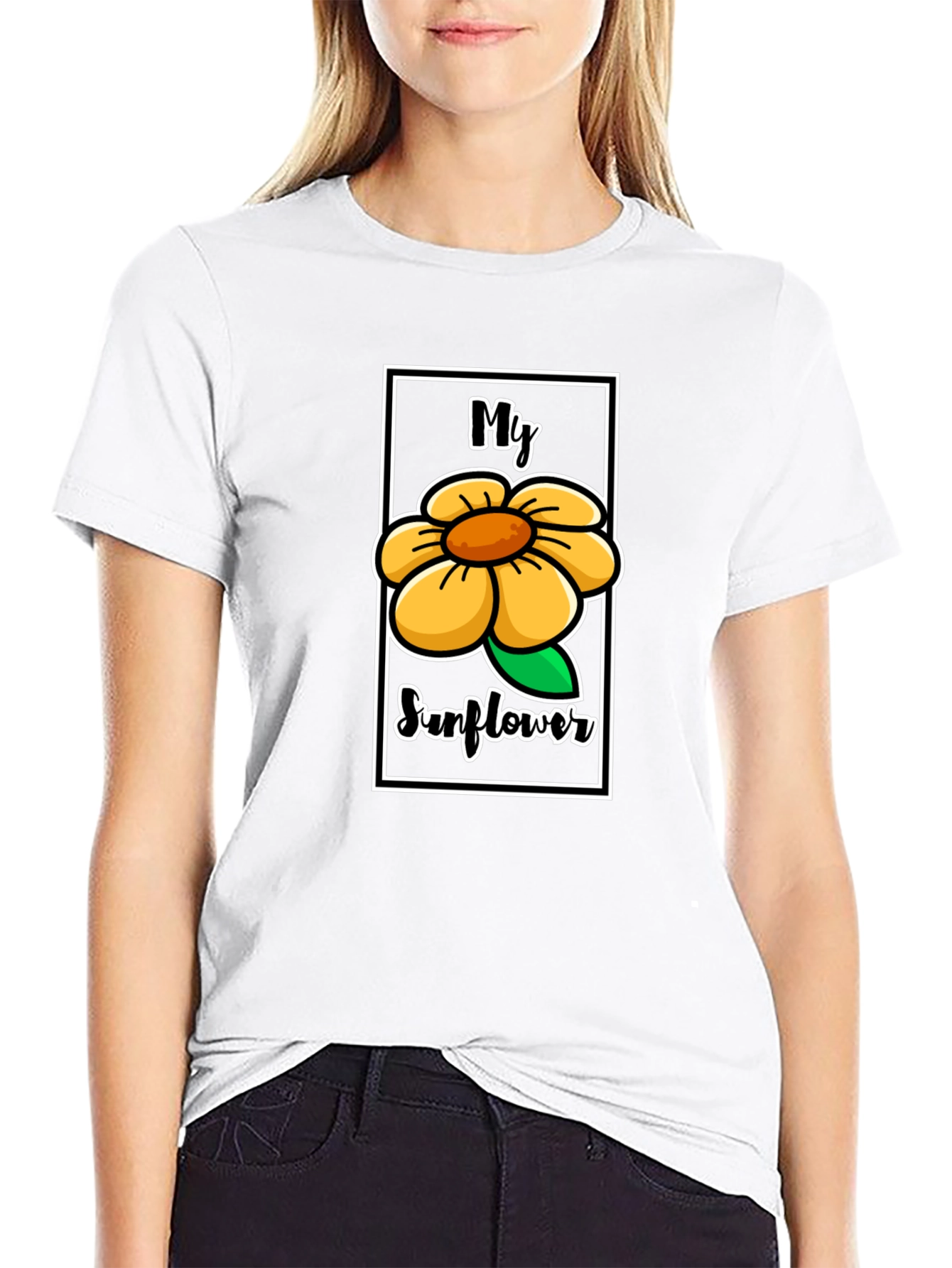My Sunflower Graphic Tee - Unisex Black T-Shirt