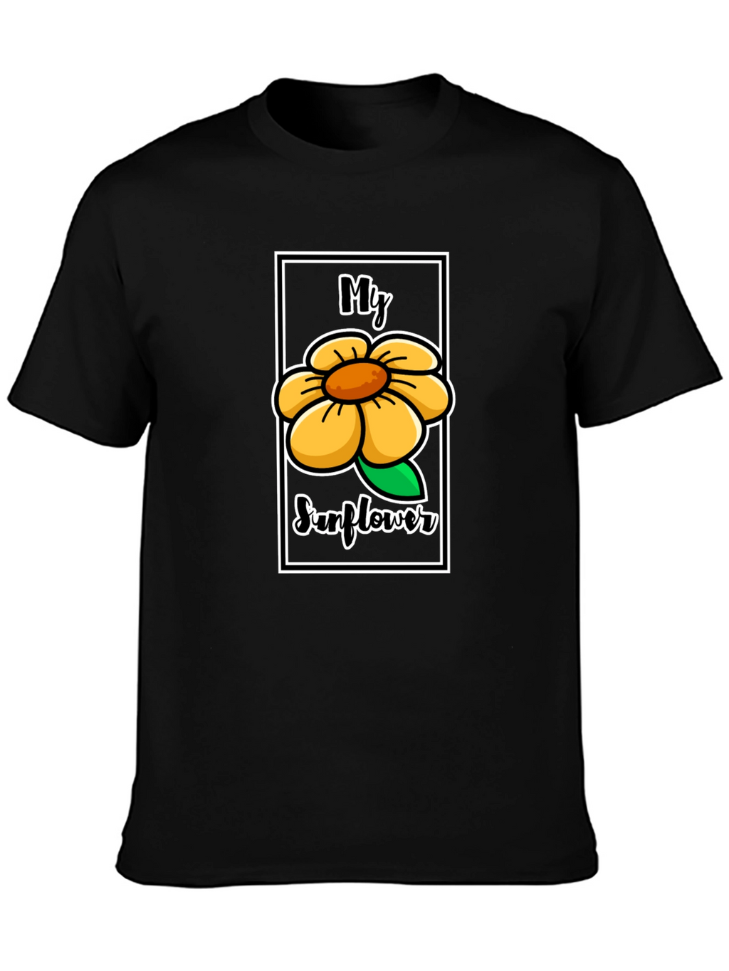 My Sunflower Graphic Tee - Unisex Black T-Shirt