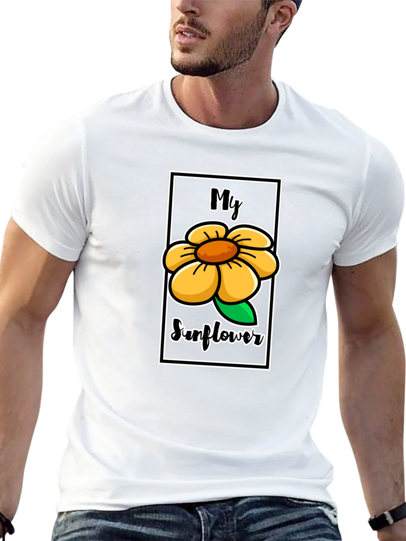 My Sunflower Graphic Tee - Unisex Black T-Shirt