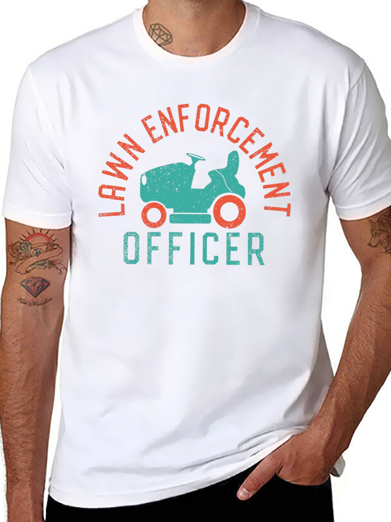 Lawn Enforcement Officer Funny Graphic Tee
