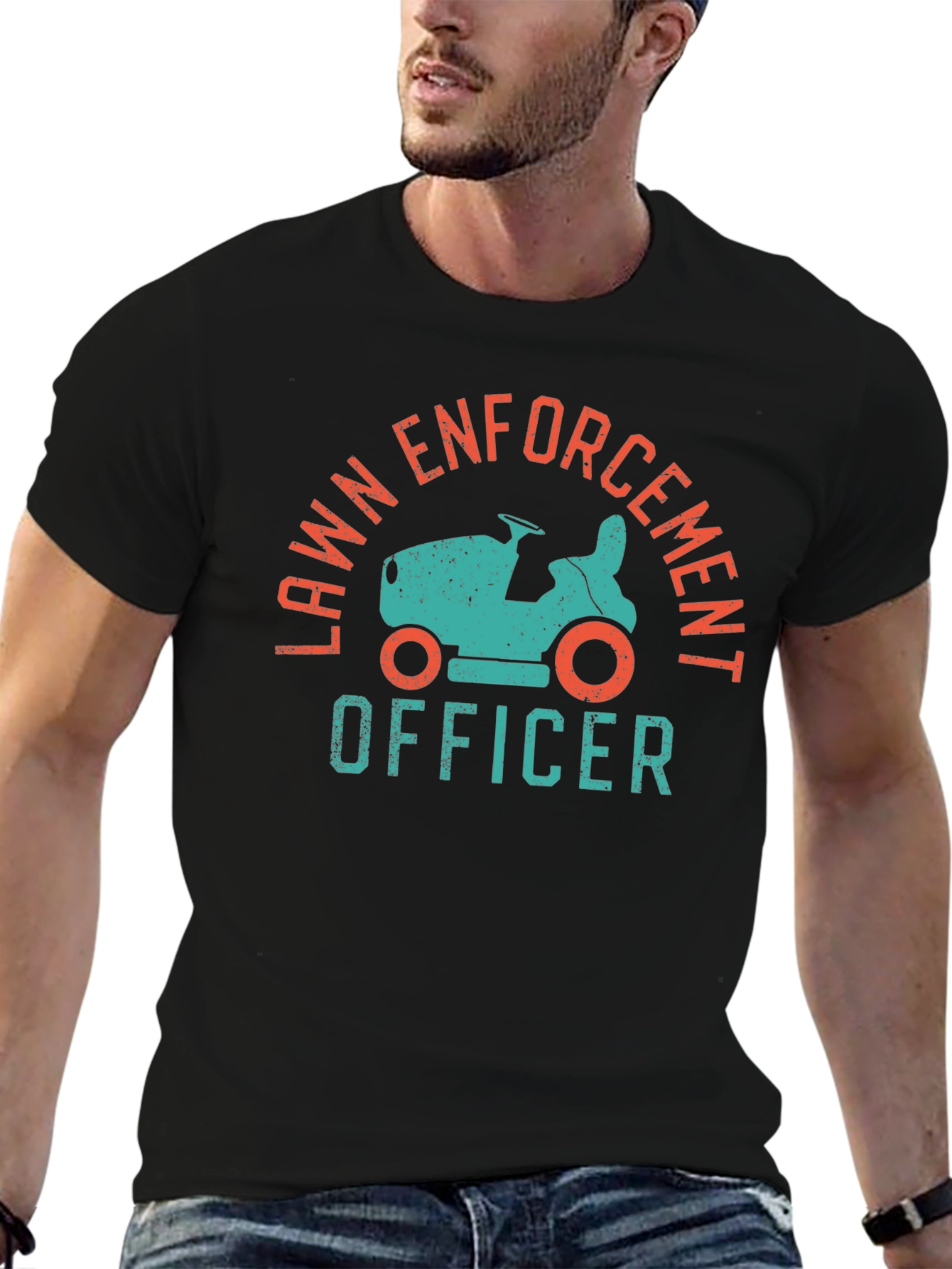 Lawn Enforcement Officer Funny Graphic Tee