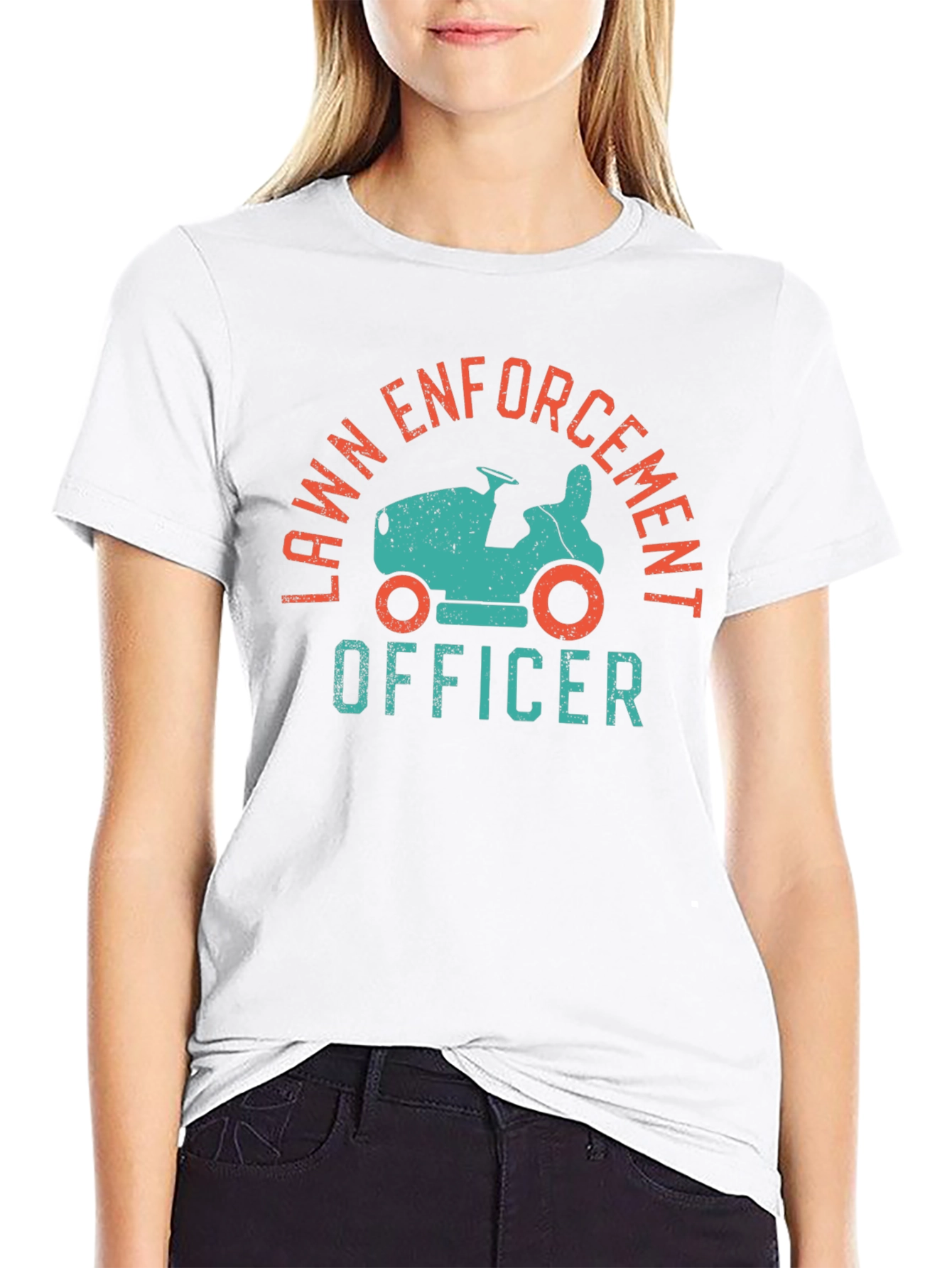 Lawn Enforcement Officer Funny Graphic Tee