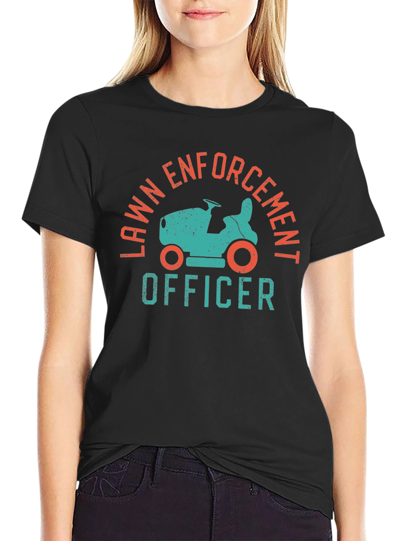 Lawn Enforcement Officer Funny Graphic Tee